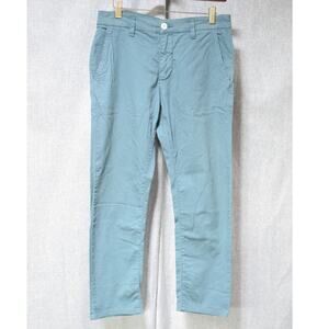 Elvine Slim Fit Cotton Stretch Pants in Teal Blue – Size 30